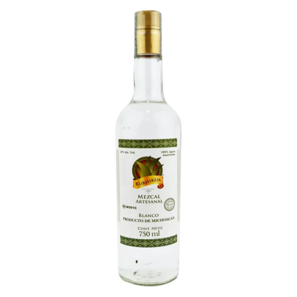 Mezcal Artesanal Blanco Kurhikua 100% Agave Americana 750 ml