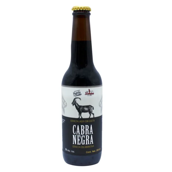 Cerveza Lager con Cajeta Cabra Negra Xakúa, 355 mL