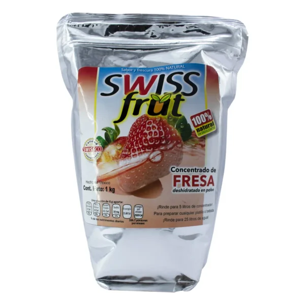 Concentrado de Fresa Deshidratada en Polvo Apátzin Swiss Frut 100% Natural 1kg