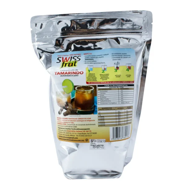 Concentrado de Tamarindo Deshidratado en Polvo Swiss Frut Apátzin 100% Natural - Image 2