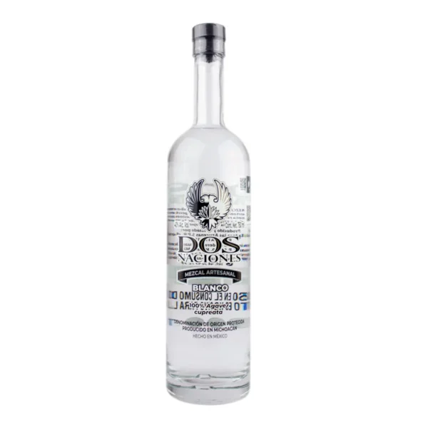 Mezcal Artesanal Blanco Dos Naciones 100% Agave Cupeatra
