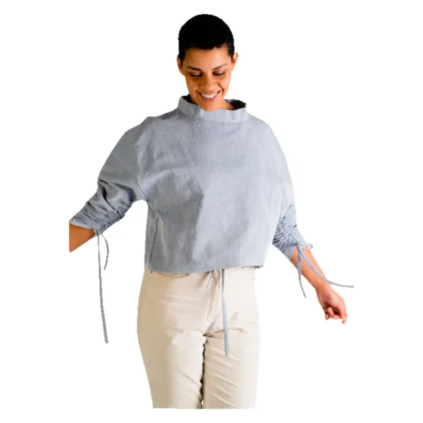 Blusa 3/4 con Cintas  Aurea Bucio