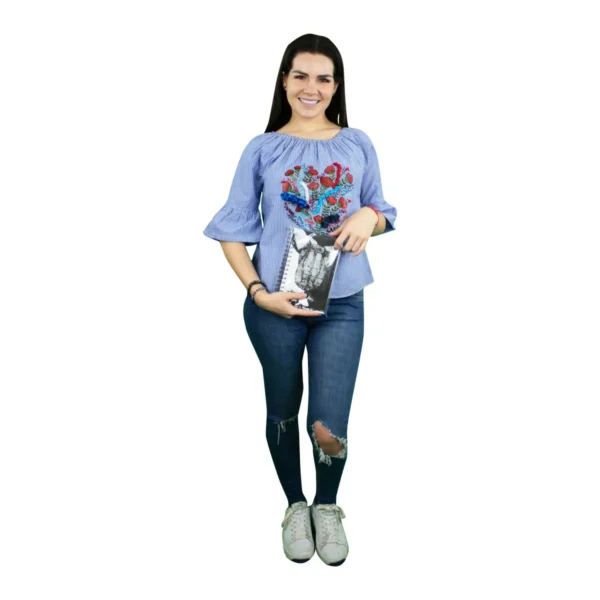 Blusa de Manga Larga con Corazón Aledra