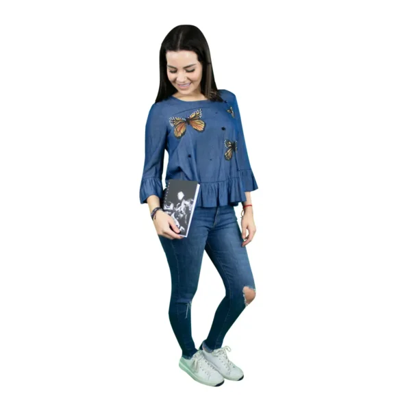 Blusa con Mariposas Monarca Aledra