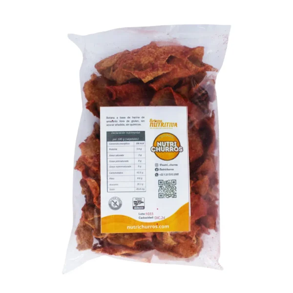 Botana a Base de Harina de Amaranto Libre de Gluten Nutri Churros Sabor Adobo