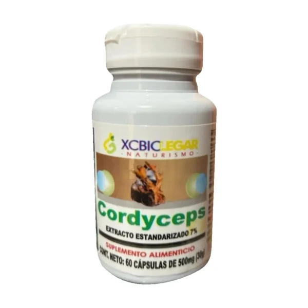 Cordyceps Extracto Estandarizado 7% Xcbiolegar 60 Cápsulas 500 mg.