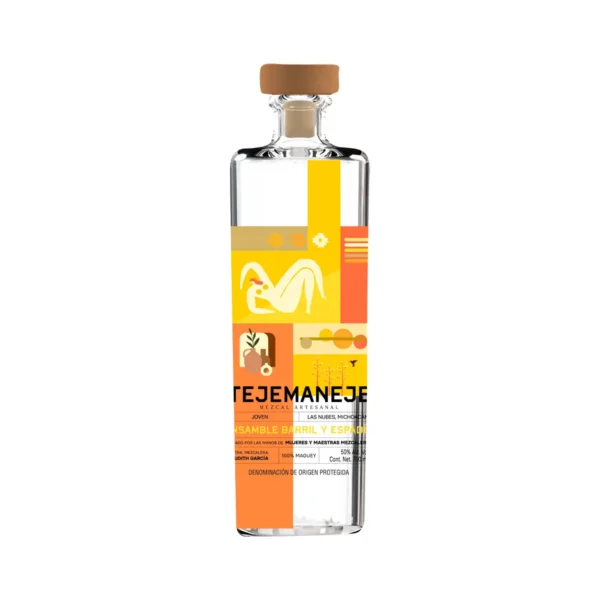 Mezcal Artesanal Joven Tejemaneje Ensamble Barrily Espadín 700 ml.