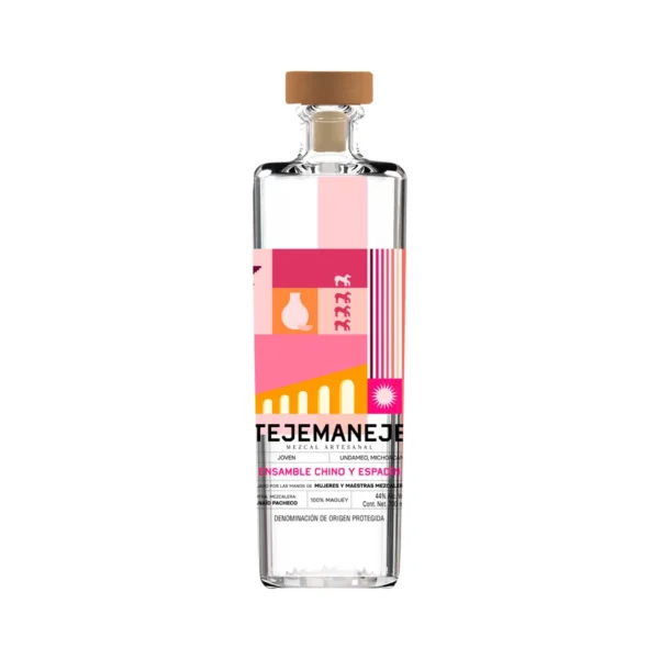 Mezcal Artesanal Joven Tejemaneje Ensamble Chino y Espadín 700 ml.
