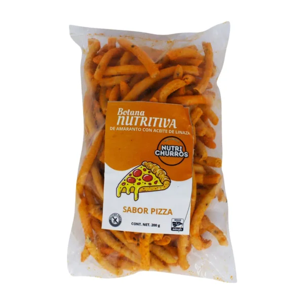 Botana Nutritiva de Amarando con Aceite de Linaza Nutri Churros Sabor Pizza 200 g.