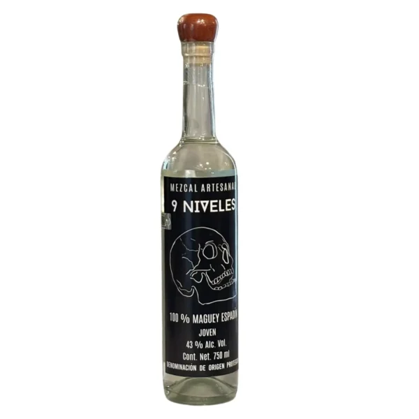 Mezcal Artesanal Joven 100% Maguey Espadín 9 Niveles 750 ml.