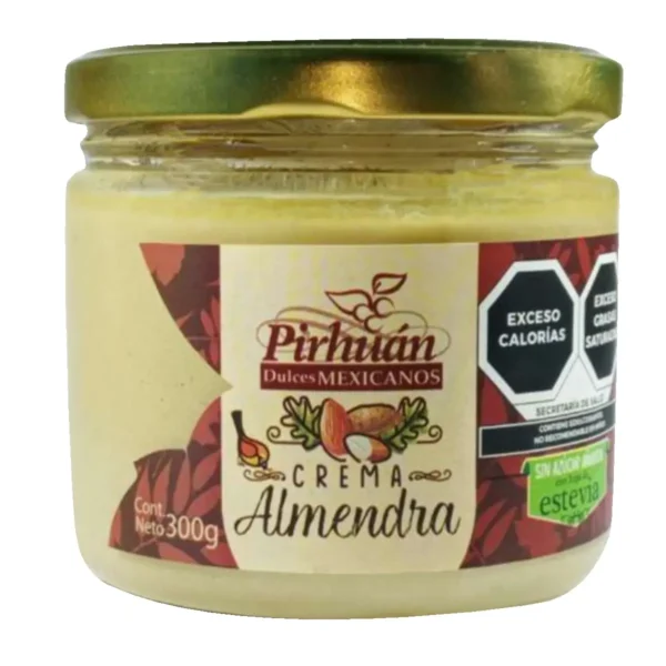 Crema de Almendra sin Azúcar con Estevia  Pirhuan 300 g.