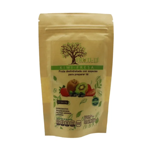 Kiwi - Fresa Fruta Deshidratada con Especias para preparar Té Fruti-Té 90 g.
