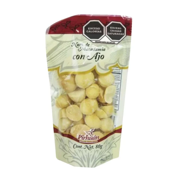 Nuez de Macadamia con Ajo Pirhuan 80 g.