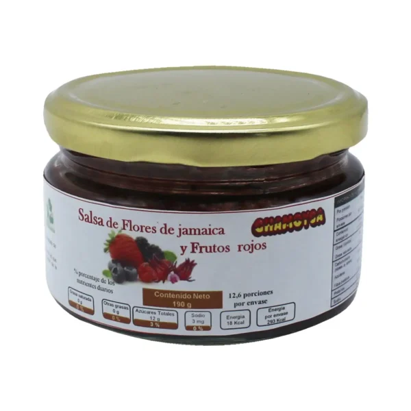 Salsa de Flores de Jamaica y Frutos Rojos Chamoyca 190 g.