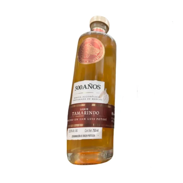 Bebida Alcohólica Preparadas de Mezcal Sabor Tamarindo 500 Años 750 ml.