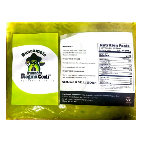 Guacamole Avocados Regina Coeli 300 g.