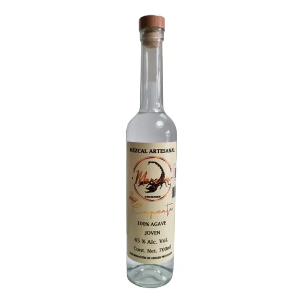 Mezcal Artesanal Cupreata Mencova 100%  Agave Joven 700 ml.