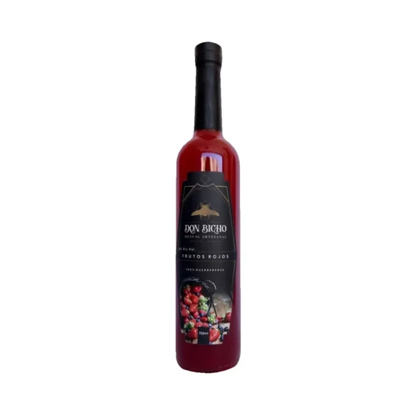 Licor de Mezcal de Frutos Rojos Don Bicho 750 ml.