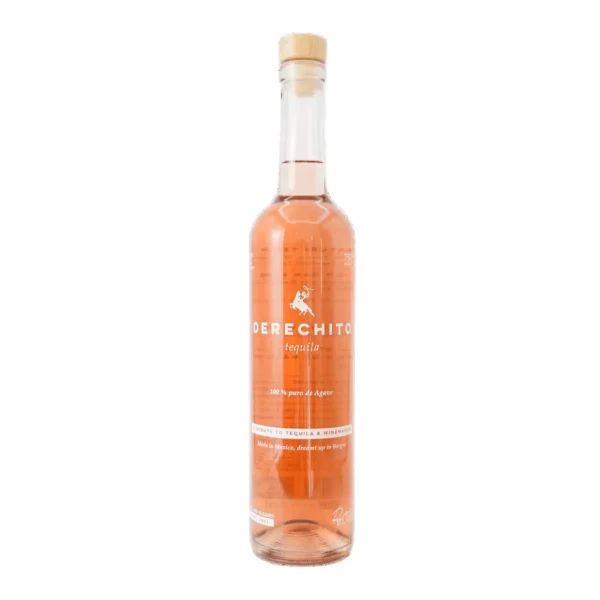 Tequila Rosado 100% Agave Derechito 750 ml.