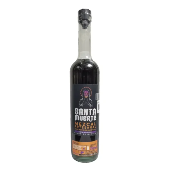 Mezcal Artesanal Abocado con Maíz Azul Santa Muerte 750 ml.