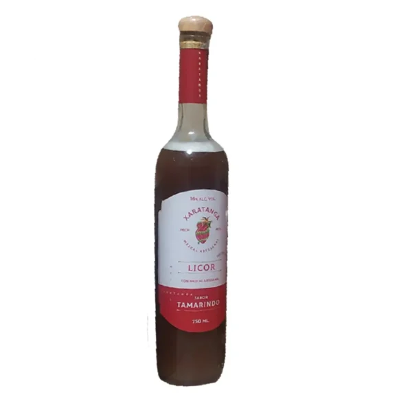 Licor con Mezcal Artesanal Sabor Tamarindo Xaratanga  750 ml.
