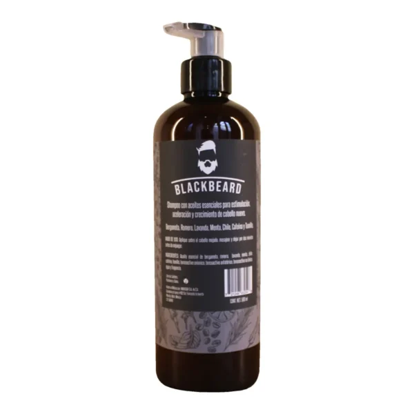 Shampoo con Aceites Esenciales Blackbeard 500 ml.