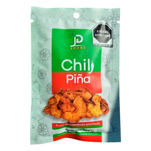 Piña Deshidratada Enchilada J&P Foods 100 % Natural 50 g.