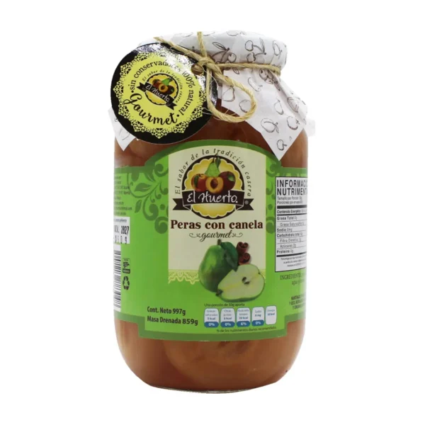 Peras con Canela El Huerto el Sabor de la Tradición Casera 997 g.