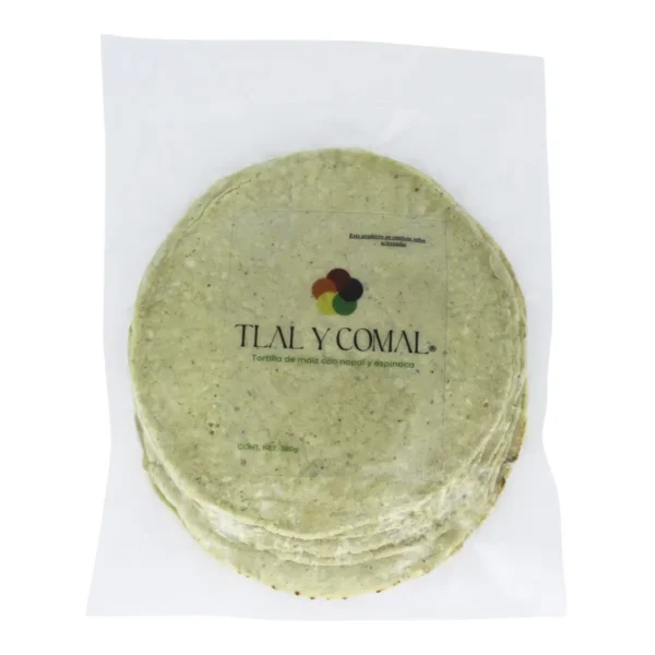 Tortilla de Maíz con Nopal y Espinaca Tlal y Comal 380 g.