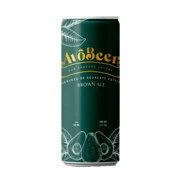 Cerveza de Aguacate Estilo Brown Ale Avobeer 355 ml.
