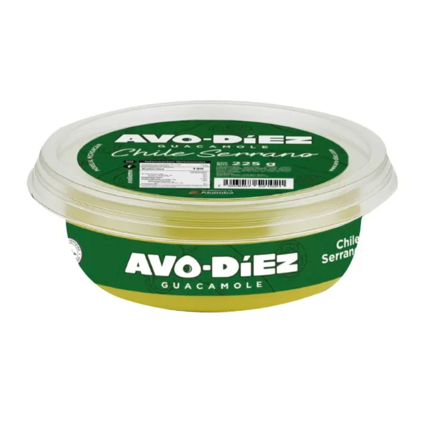 Guacamole Chile Serrano Avo-Diez 225 g.