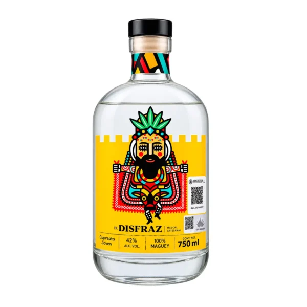 Mezcal Artesanal Cupreata Joven El Disfraz 100% Maguey 750 ml.