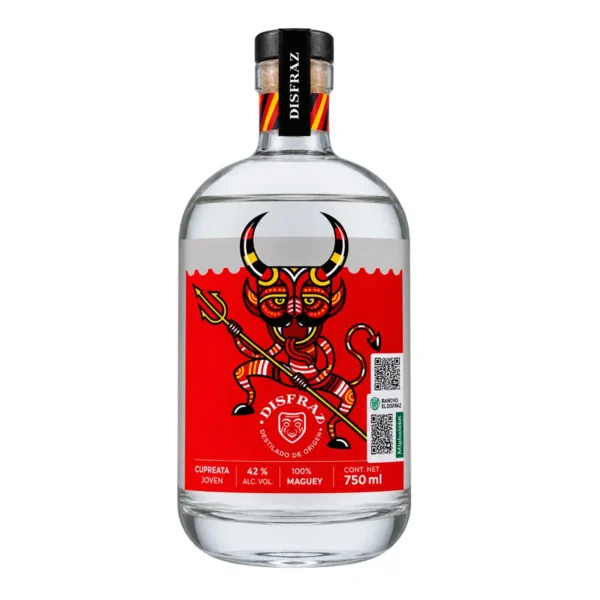 Mezcal Artesanal Cupreata Joven El Disfraz 100% Maguey 750 ml.